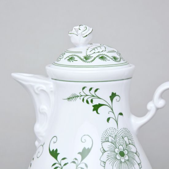 Konvice kávová s víčkem 600 ml, zelený cibulák, Český porcelán a.s.