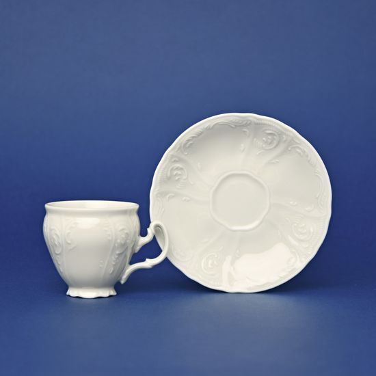 Espresso cup 75 ml and saucer 12 cm, Thun 1794 Carlsbad porcelain, BERNADOTTE ivory