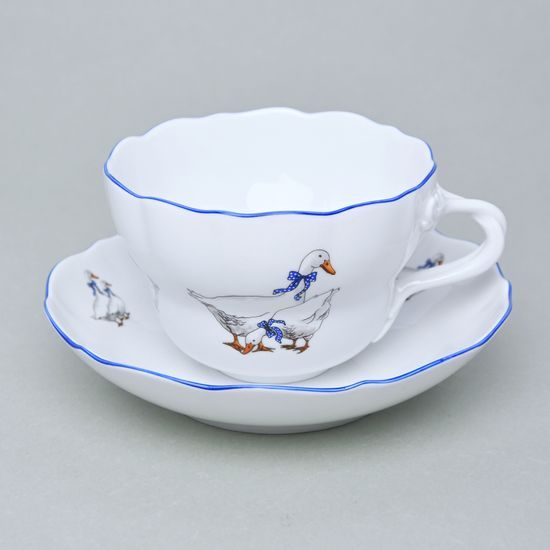 Cup and saucer D, 0,4 l, Cesky porcelan a.s., Goose