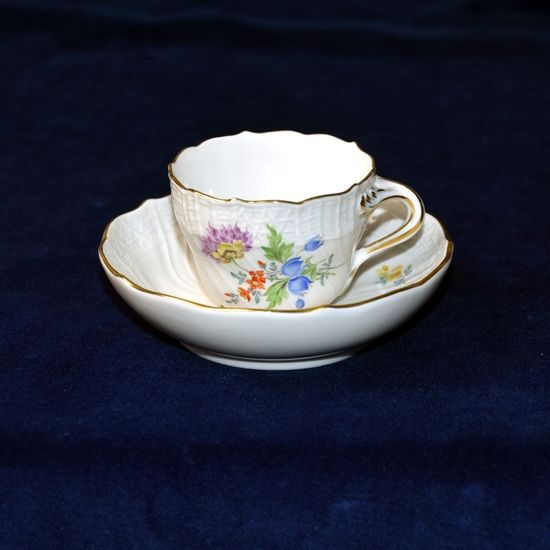 Cup 90 ml plus saucer 115 mm, Meissen porcelain