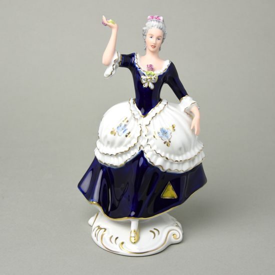 Lady Rococo 13 x 10,5 x 21,5 cm, Purple, Porcelain Figures Duchcov