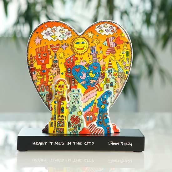 Figurine James Rizzi - Heart times in the City, 20,5 / 9 / 23 cm, Porcelain, Goebel