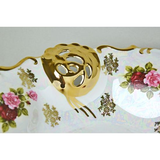 Bowl parforated on stands 33 x 8,5 cm, Cecily, Queens Crown