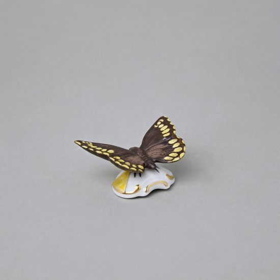 Great Banded Grayling Butterfly, 4 x 6 x 3 cm, Pastel, Porcelain Figures Duchcov