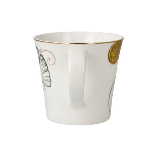 Hrnek 350 ml Ginko - bílé, 13 / 10,5 / 9,5 cm, jemný kostní porcelán, Goebel