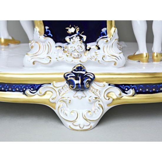 Nosítka rokoko 35 x 24 x 28,5 cm, Isis, Porcelánové figurky Duchcov