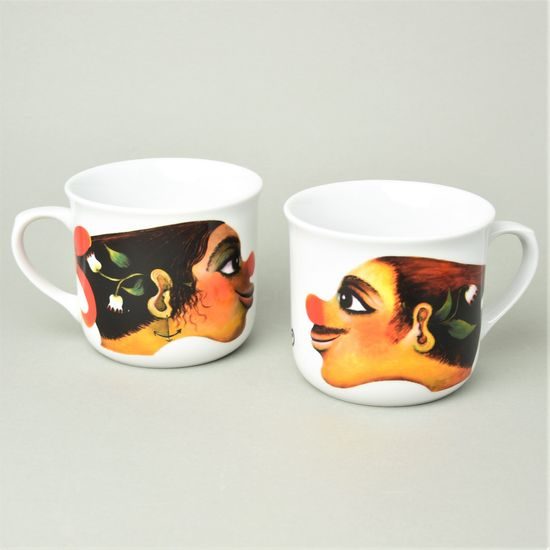 Mug Warmer 0,6 l 2 pcs. Courtship of Clowns by Emma Srncová, Cesky porcelan a.s.