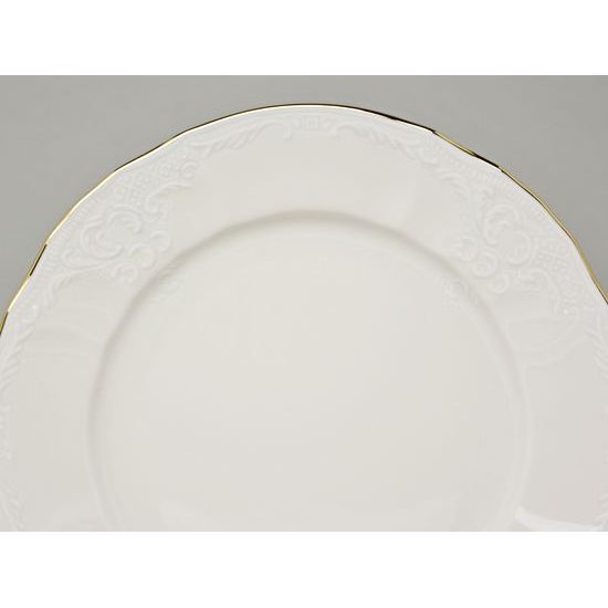 Plate dessert 19 cm, Thun 1794 Carlsbad porcelain, BERNADOTTE ivory + gold