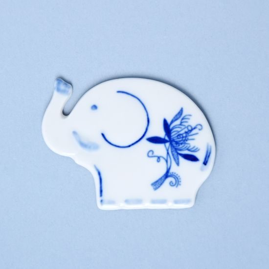 Magnet Elephant 4,3 cm, Original Blue Onion Pattern