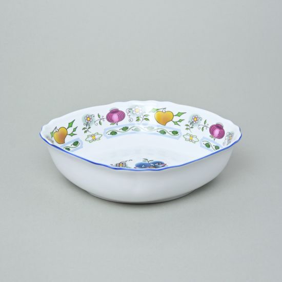 Salad bowl square 19 cm, COLOURED ONION PATTERN