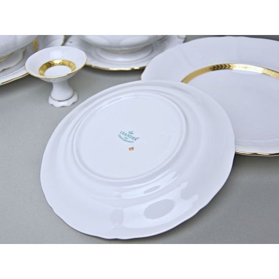 Dining set for 6 persons, Sonata, gold braid, Leander 1907