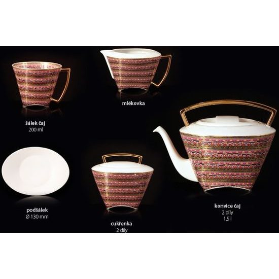 Tea set for 6 persons Wo-Man, Thun Studio, Luxury Porcelain