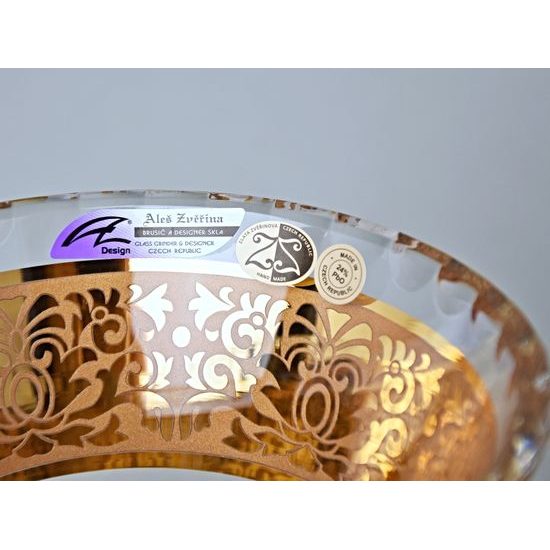 Crystal Vase Romantic "X", h: 255 mm, Gold, Ales Zverina - AZ Design