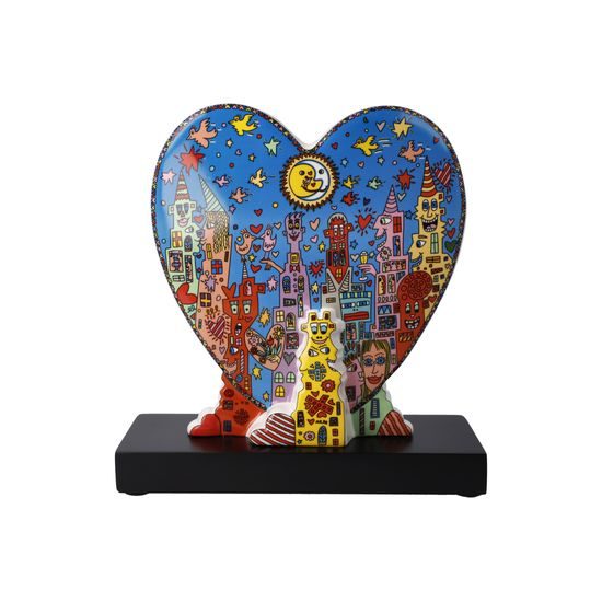 Figurine James Rizzi - Heart times in the City, 20,5 / 9 / 23 cm, Porcelain, Goebel