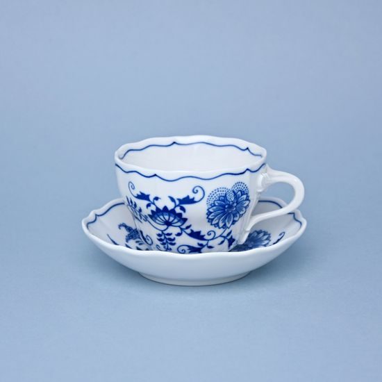 Cup and saucer B + B, 210 ml / 14 cm for coffee, Original Blue Onion Pattern, QII