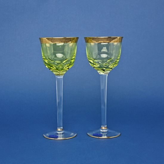 Wine / Liqueur Glasses 150 ml, Golden stripe, 20 cm, Milan Mottl