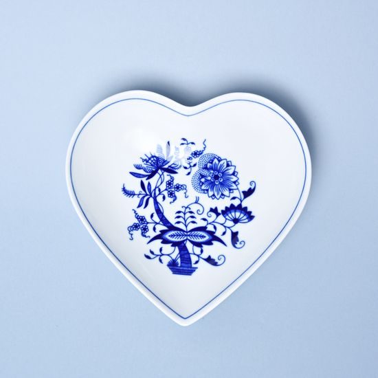 Miska srdce 16 x 15,5 cm, Cibulák, originální z Dubí