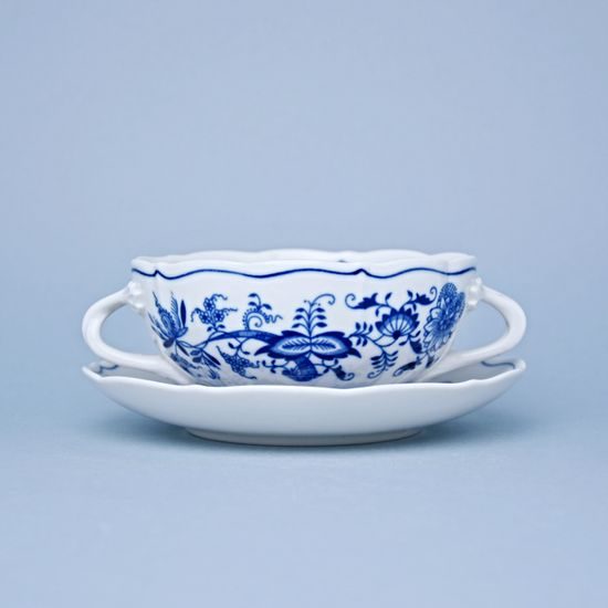 KVARTA: Soup cup + saucer 250 ml / 17,5 cm, Cibulák, originální z Dubí (4.j.)