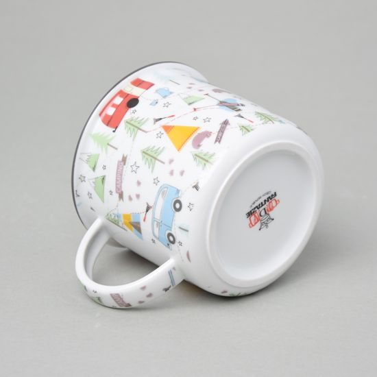 Hrnek Tina velký 380 ml, táboření, Český porcelán a.s.