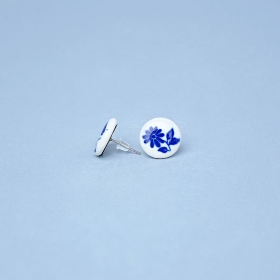 Earrings: Dots - Blue Decors, 3 variants, Porcelain Jewels Studio Mallys