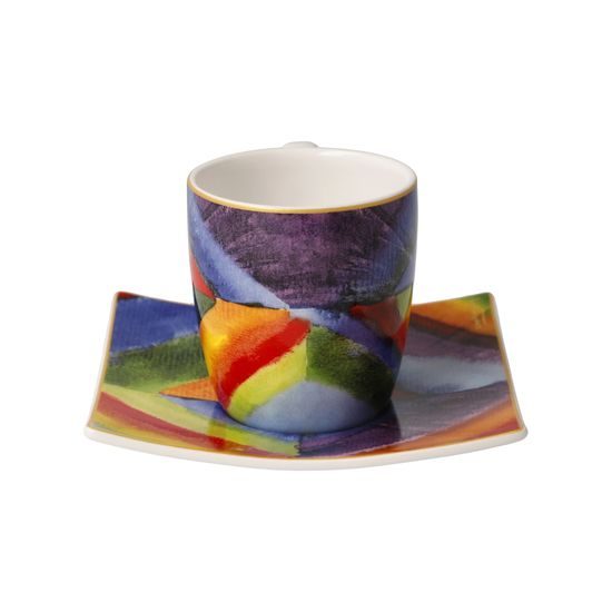 Espresso šálek a podšálek Studie barev 100 ml, jemný kostní porcelán, W. Kandinsky, Goebel