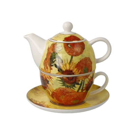 Čajová konvice, 15,5 / 15,5 / 15,5 cm, jemný kostní porcelán, V. van Gogh, Goebel