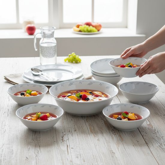 Compot set for 6 persons, Thun 1794 Carlsbad porcelain, OPAL 80215