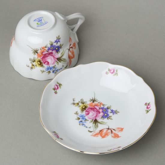 Cup + saucer D 0,40 l / 18,2 cm, Meissen rose, Český porcelán a.s.