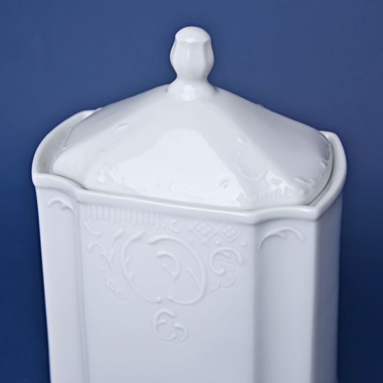 Dose 1 l, Thun 1794 Carlsbad porcelain, BERNADOTTE white