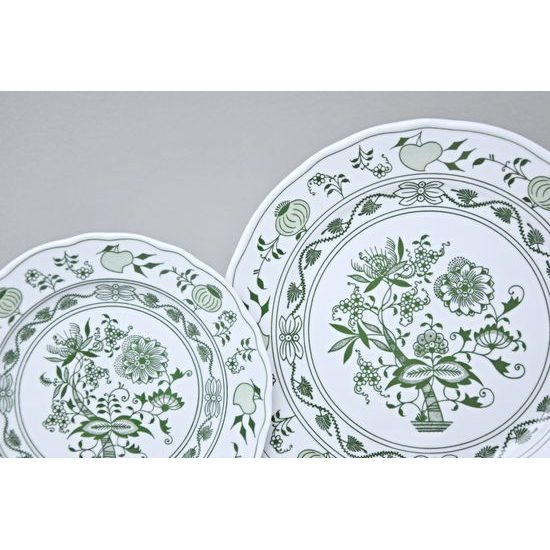 Plate set for 6 persons, Green Onion Pattern, Cesky porcelan a.s.