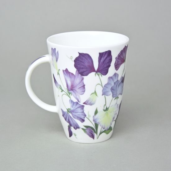 Sweet Pea (purple): Mug 400 ml, English Fine Bone China, Roy Kirkham
