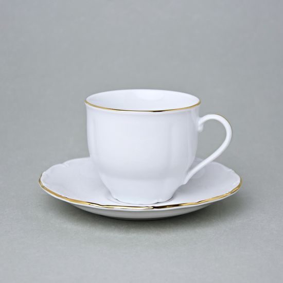 Cup 200 ml + saucer 14,5 cm, HC001 gold, Elizabeth