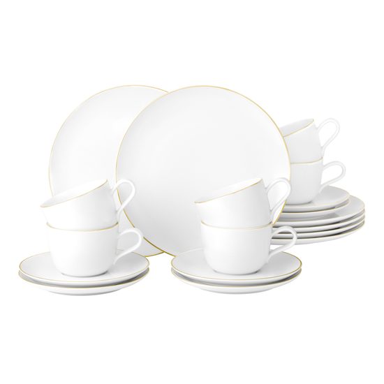 Liberty gold line: Coffee set 18 pcs., Seltmann porcelain