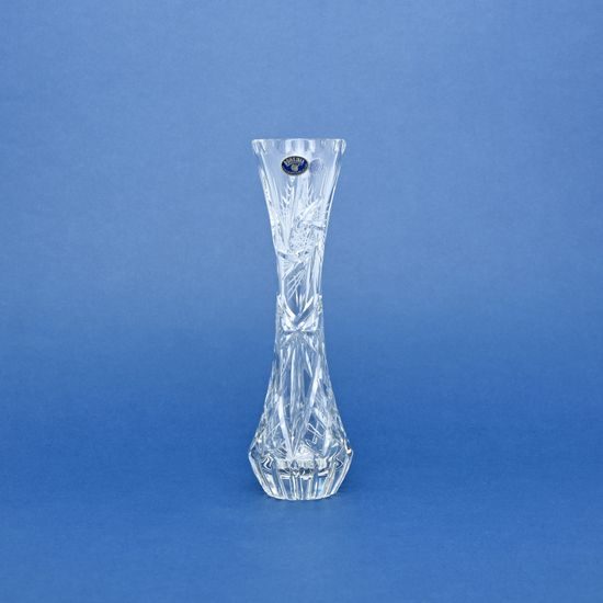 Crystal Hand Cut Vase, Pinwheel, 245 mm, Crystal BOHEMIA