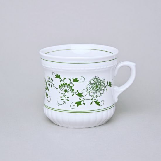 Hrnek Perlový velký 370 ml, zelený cibulák, Český porcelán a.s. (2.j.)