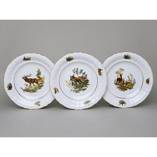 Sonata hunting: Plate set for 6 pers., Leander 1907