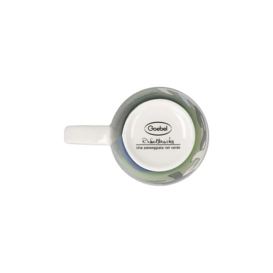 Hrnek 0,45 l se sítkem a víčkem Una passeggiata nel verde, 11,5 / 8 / 14 cm, jemný kostní porcelán, R. Wachtmeister, Kočky Goebel