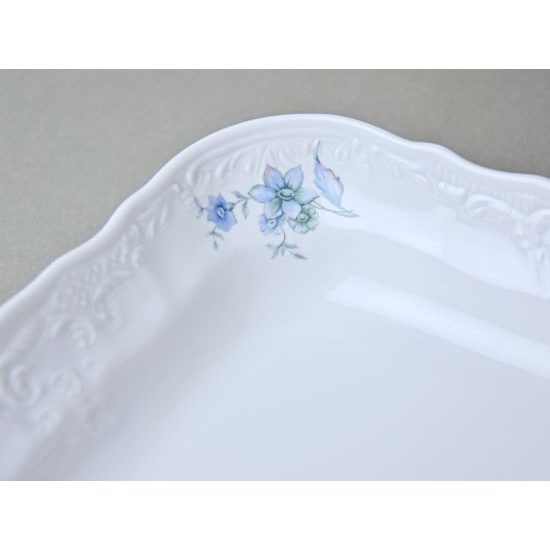 BERNADOTTE Hořec: Mísa čtyřhranná hluboká 25 cm J, Thun 1794, karlovarský porcelán