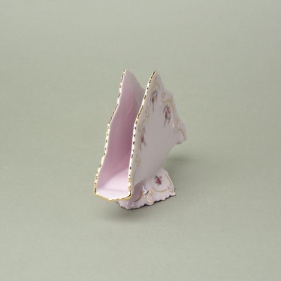 Stojánek na ubrousky 15,8 cm, Lenka 563, Růžový porcelán z Chodova