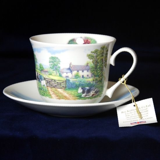 English countryside: Cup 420 ml + saucer breakfast, Roy Kirkham China