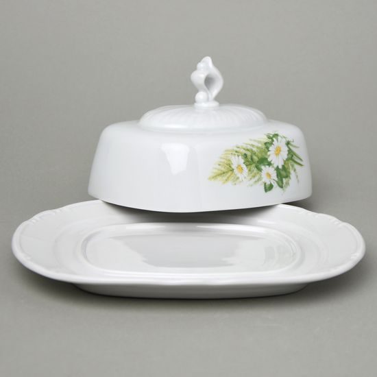Butter dish for 250 g butter, Thun 1794, karlovarský porcelán, CONSTANCE 80262 Daisy