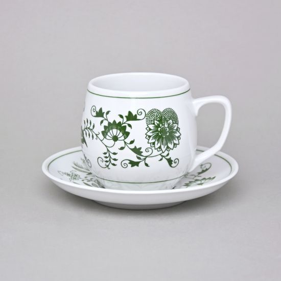 Podšálek 15 cm pod hrnek Baňák 0,30 l, zelený cibulák, Český porcelán a.s.