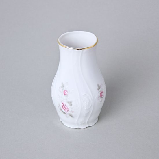 Gold line: Vase 11,5 cm, Thun 1794 Carlsbad porcelain, BERNADOTTE roses