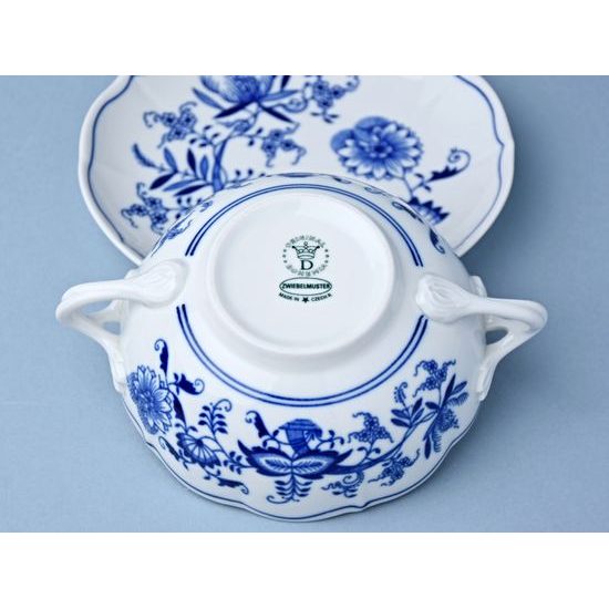 KVARTA: Soup cup + saucer 250 ml / 17,5 cm, Cibulák, originální z Dubí (4.j.)
