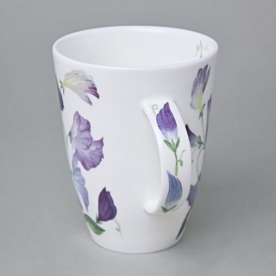 Sweet Pea (purple): Mug 400 ml, English Fine Bone China, Roy Kirkham