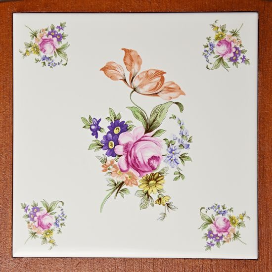 Board decorative wall 21,5 x 12,5 cm, Meissen Rose