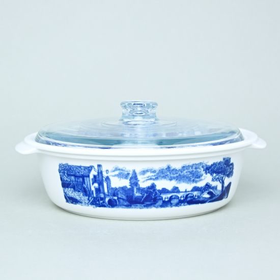 25 cm Glass lid for round baking bowl, Thun 1794, karlovarský porcelán