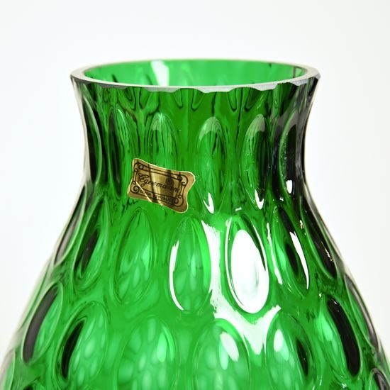 Egermann: Vase - Green, h: 25,5 cm, Crystal Vases Egermann