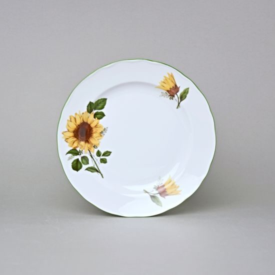 Talíř dezertní 19 cm, slunečnice, Český porcelán a.s.