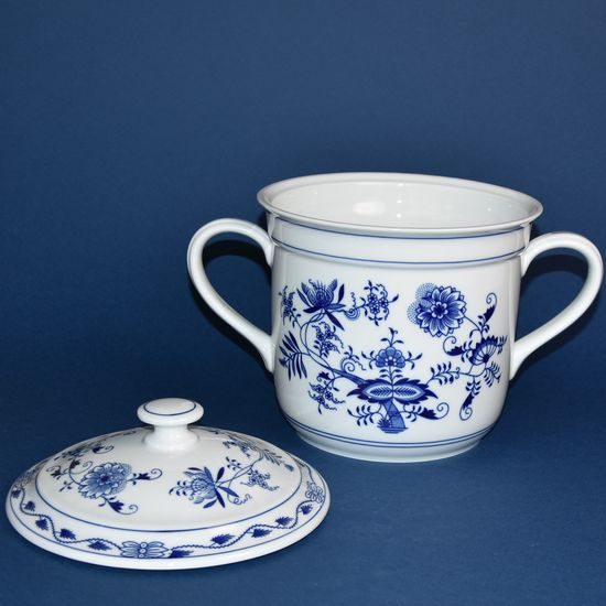 Mug "Český" with 2 handles 3 l and lid, Original Blue Onion Pattern